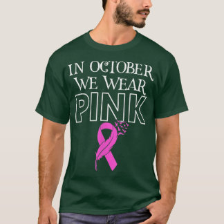 T-shirt En Octobre Nous Portons Le Ruban Rose Cancer Du Se
