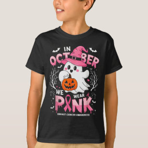 T-shirt En Octobre Nous Portons Nk Drôle D'Halloween Fantô