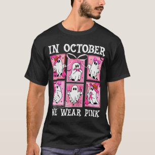 T-shirt En Octobre Nous Portons Nk Ghost Cancer Sein Hallo