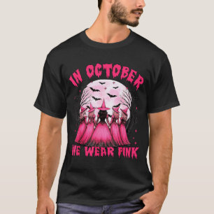 T-shirt En Octobre Nous Portons Nk Sorcière Halloween Canc