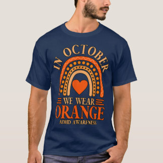 T-shirt En Octobre Nous Portons Orange ADHD845