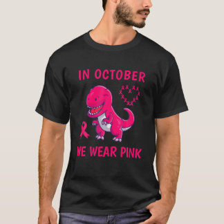 T-shirt En Octobre Nous Portons Pink Breast Cancer Ribons