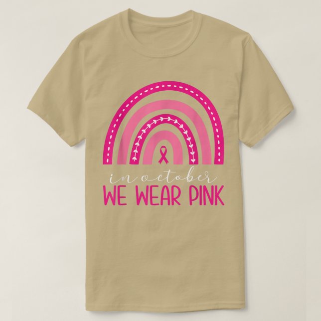 T-shirt En Octobre, Nous Portons Pink Breast Cancer Sensib (Design devant)