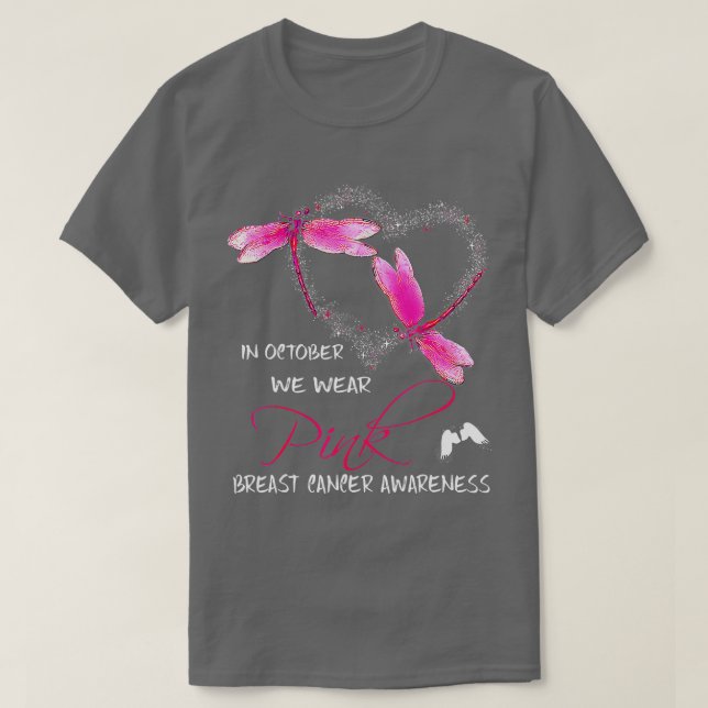 T-shirt En Octobre Nous Portons Pink Breast Cancer Sensibi (Design devant)