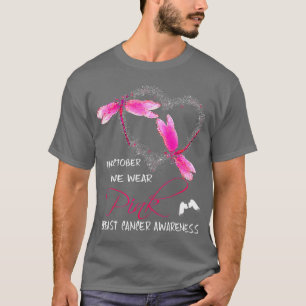 T-shirt En Octobre Nous Portons Pink Breast Cancer Sensibi