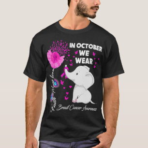 T-shirt En Octobre Nous Portons Pink Breast Cancer Sensibi