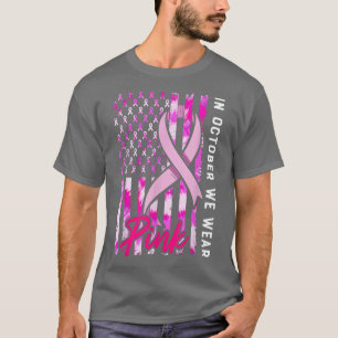 T-shirt En Octobre Nous Portons Pink Breast Cancer Sensibi