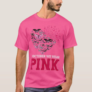 T-shirt En Octobre Nous Portons Pink Breast Cancer Sensibi