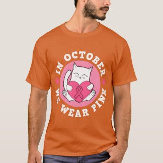 T-shirt En Octobre Nous Portons Pink Breast Cancer Warrior