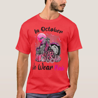 T-shirt En Octobre Nous Portons Pink Motorcycle Cancer du 