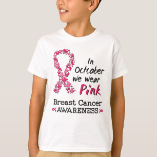 T-shirt En Octobre nous portons rose Cancer du sein Sensib