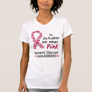 T-shirt En Octobre nous portons rose Cancer du sein Sensib