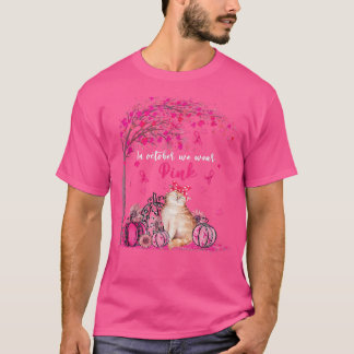 T-shirt En Octobre Nous Portons Rose Cute Chat Cancer Du S