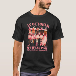 T-shirt En Octobre Nous Portons Rose Ruban Rose Cancer Sei