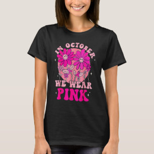 T-shirt En Octobre Nous Portons Rose Sourire Fleur Super V