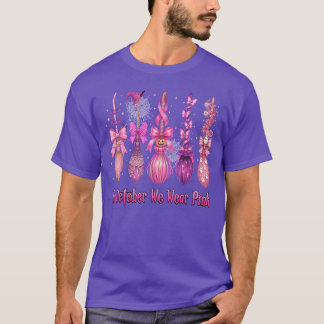 T-shirt en octobre nous portons un balai de sorcière rose