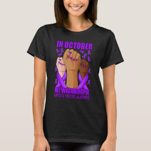 T-shirt En Octobre Nous Portons Violet Violent Violences D
