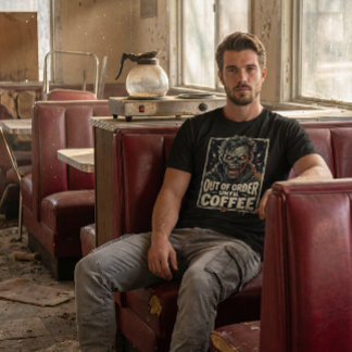 T-shirt En panne jusqu'à ce que le zombie du café soit con