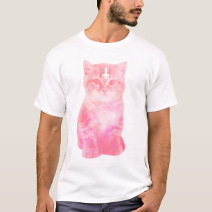 T-shirt en pastel croisé inversé de chat