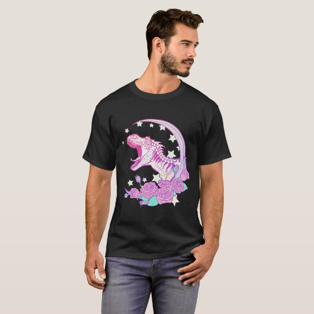 T-shirt en pastel de Goth Trex - Vaporwave (Devant entier)