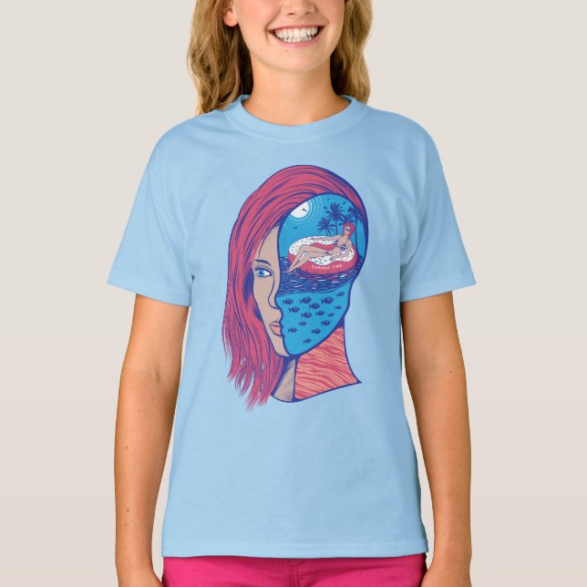 T-shirt En pensant à l'été (Devant)
