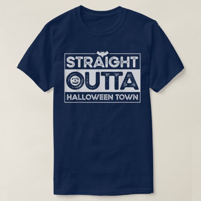 T-shirt En Périphérie De La Ville D'Halloween (Design devant)