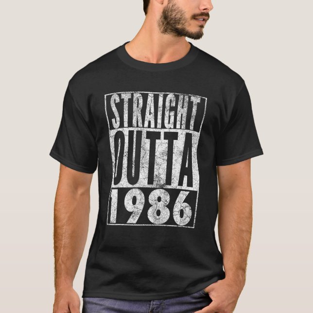 T-shirt En Plein Air 1986 36E Anniversaire Vin 36 Ans (Devant)