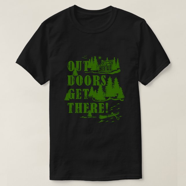 T-shirt En Plein Air, On Y Arrive ! Collage vert (Design devant)