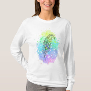 T-shirt en plumes