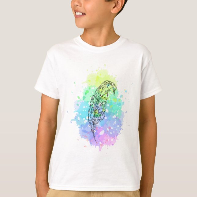 T-shirt en plumes (Devant)