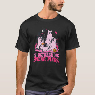 T-shirt En Porter Rose Pour Mon Patron Fantôme Chaton Noir