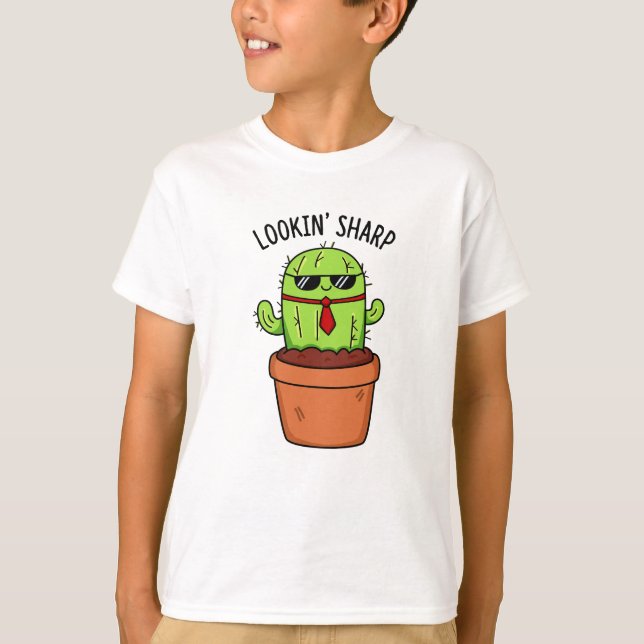 T-shirt En regardant Sharp Funny Cactus Pun (Devant)