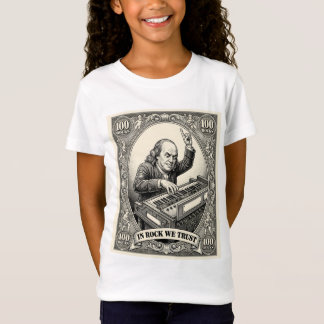 T-Shirt En Rock We Trust 100 Roches Claviériste Franklin