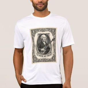 T-shirt En Rock We Trust 1 Rock Washington Guitare Vintage