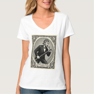 T-shirt En Rock We Trust 5 Roches Lincoln Chanteur