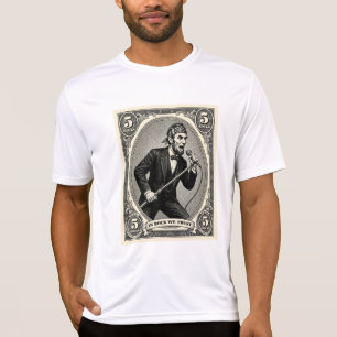T-shirt En Rock We Trust 5 Roches Lincoln Chanteur
