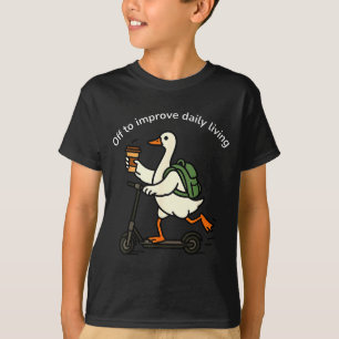 T-shirt En route pour améliorer la trottinette d'oie pour