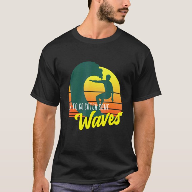 T-shirt En route pour attraper quelques vagues Plage Surfa (Devant)