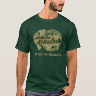 T-shirt en route pour l'aventure t verte
