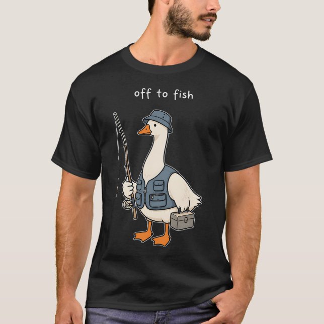T-shirt En route pour pêcher (Devant)