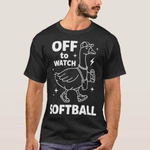 T-shirt En route pour regarder softball drôle de softball