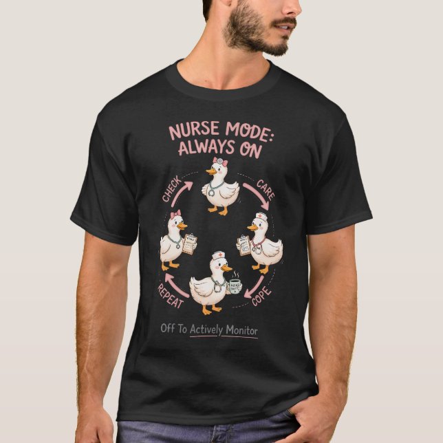 T-shirt En route pour une journée de surveillance active d (Devant)