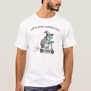 T-shirt En route vers votre texte personnalisé drôle tortu