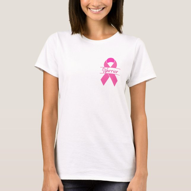 T-shirt en ruban rose guerrier (Devant)