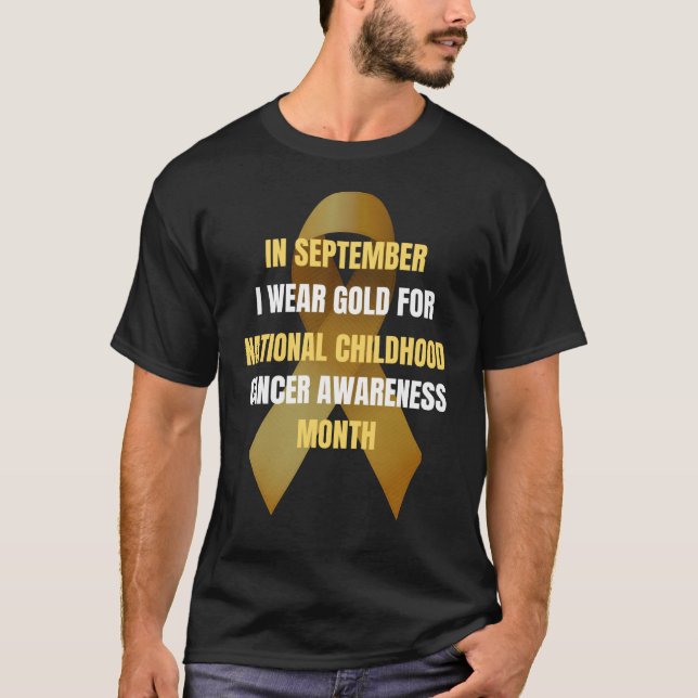 T-shirt En Septembre Je Porte De L'Or (Devant)