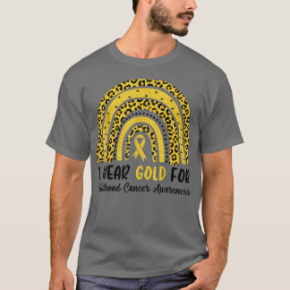 T-shirt En Septembre Je Porte De L'Or Pour L'Enfance Cance