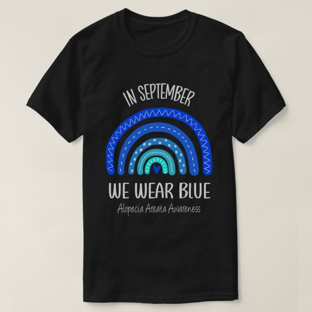 T-shirt En Septembre, Nous Portons Blue Alopecia Areata Aw (Design devant)