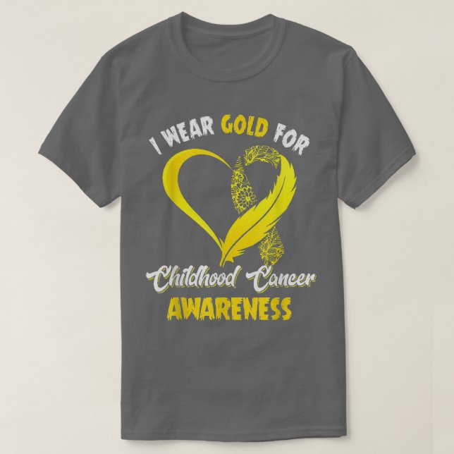 T-shirt En Septembre, Nous Portons Gold Childhood Cancer A (Design devant)
