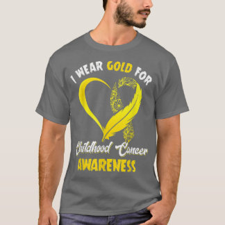 T-shirt En Septembre, Nous Portons Gold Childhood Cancer A