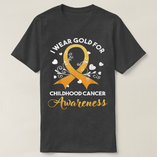 T-shirt En Septembre, Nous Portons Gold Childhood Cancer A (Design devant)